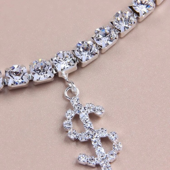 “Mo’ money” rhinestone anklet - Picture 3 of 10